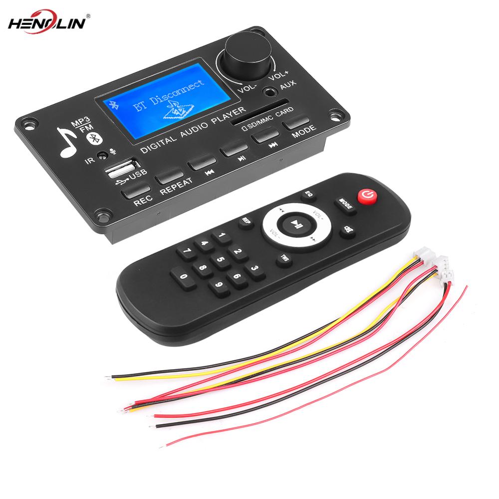 Máy Nghe Nhạc MP3 Bluetooth 5.0 12V Cho Xe Hơi Hỗ Trợ USB FM TF AUX Mô-đun Bảng Mạch Giải Mã Âm Thanh Ghi Âm Cuộc Gọi Rảnh Tay