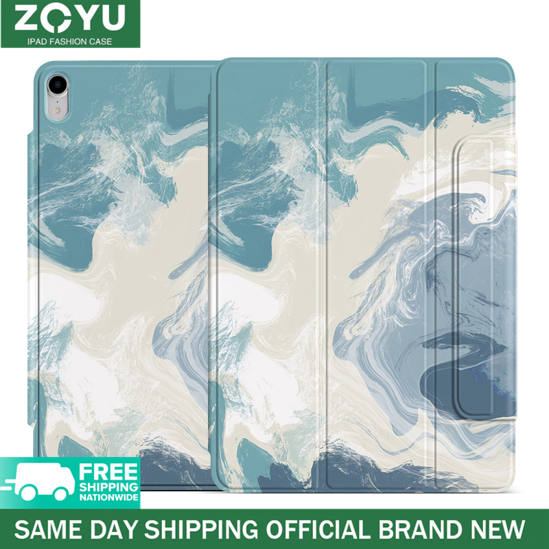 ZOYU iPad Case Rebound Magnetic Smart Case Art Oil Painting Style for iPad Pro 11 2020 iPad Pro 12.9 2021 Mini 6 Air 4 Air 5 2022 ipad casing Convenient Magnetic Attachment [Supports Apple Pencil Pairing & Charging] Smart Case Cover Auto Sleep/Wake
