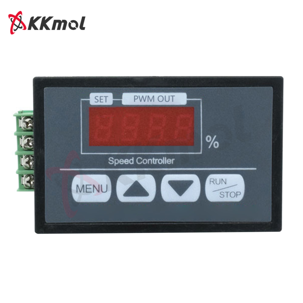 KKmol DC6-60V DC PWM Motor Speed Regulator Power Controller with LED Digital Display Slow Start/Stop Revolving Speed Time Adjustable