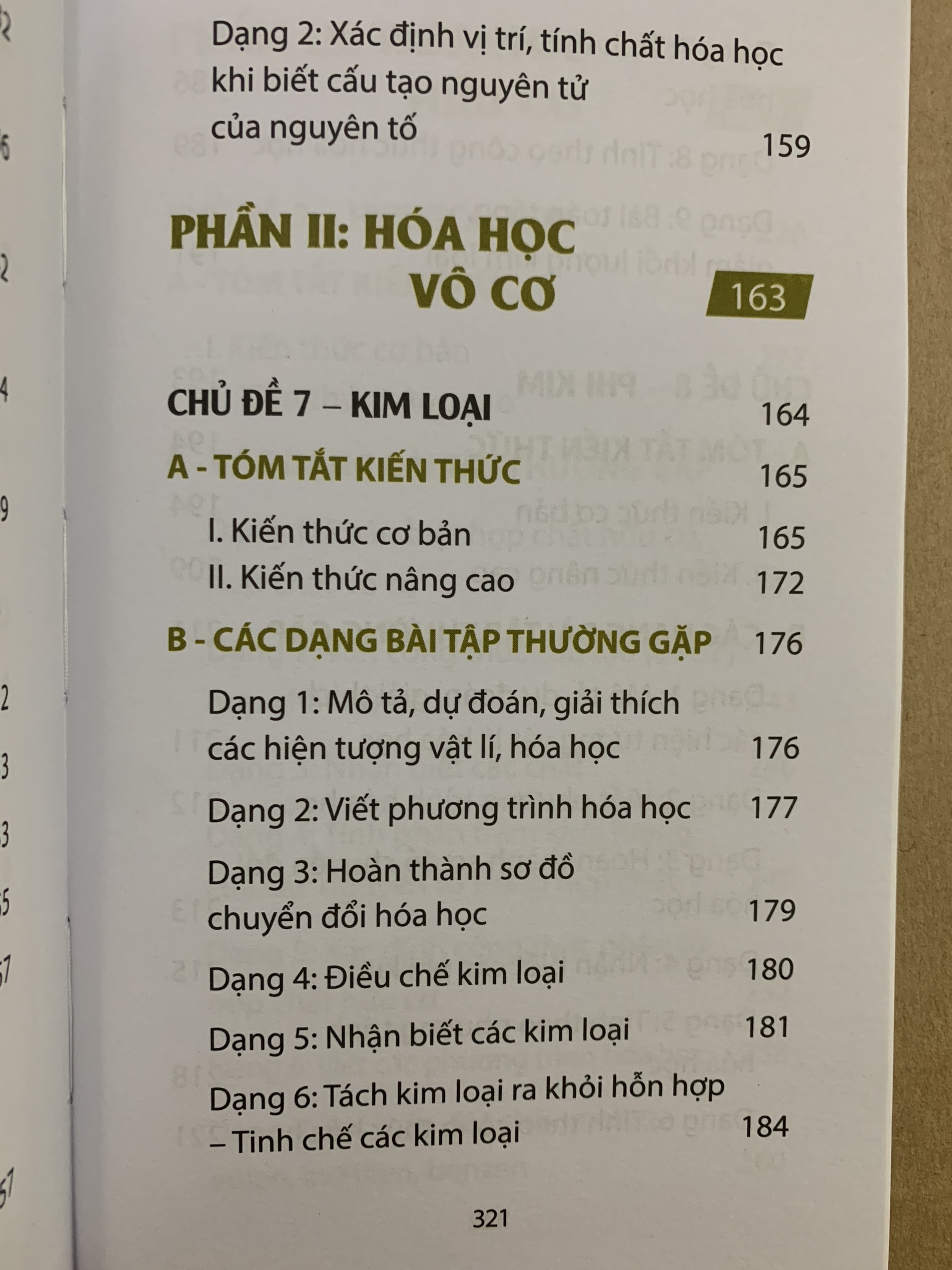 Sổ Tay Kiến Thức Hoá Học Trung Học Cơ Sở