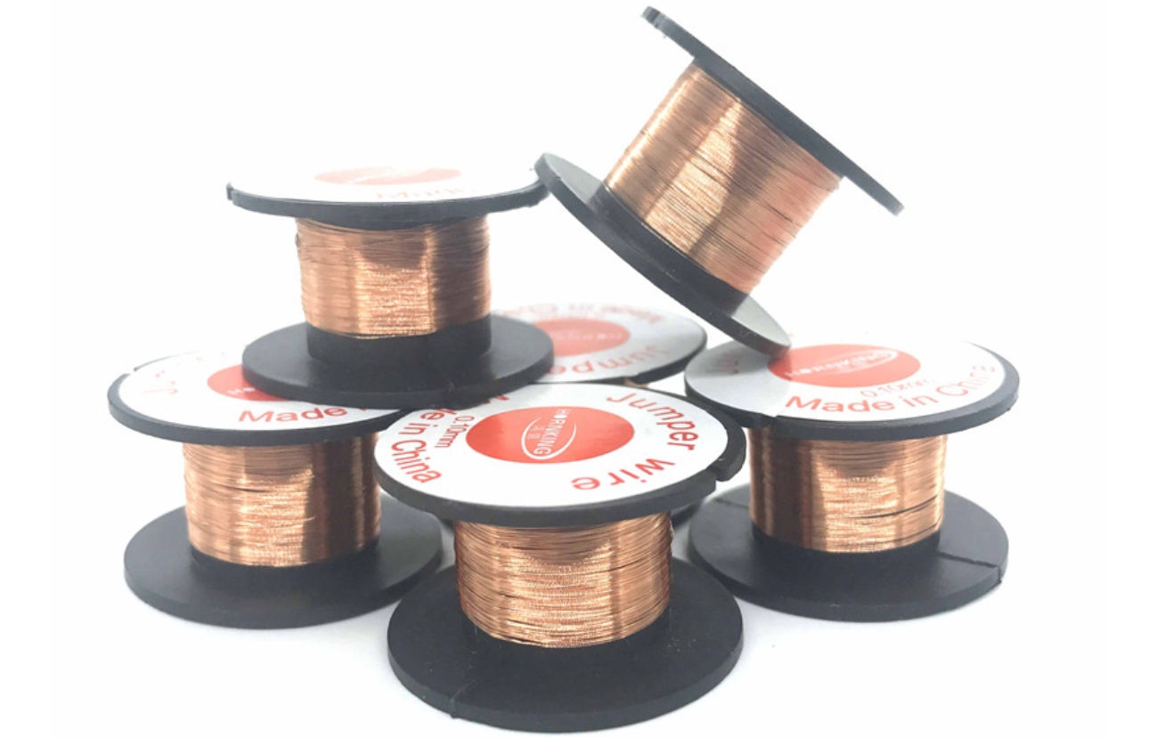 Combo 2 cuộn dây đồng hàn mạch điện tử nhỏ 0.1mm/15m