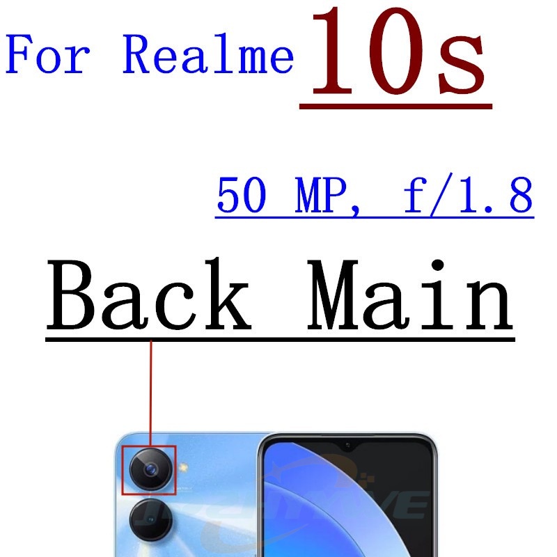 Phía Sau Phía Trước mô-đun máy ảnh Cho Oppo Realme 10 Pro Cộng Với 10T 5G Phía Trước Nhỏ Phải Đối Mặt Với Trở Lại Máy ảnh chính Cáp dẻo Reapir phụ tùng