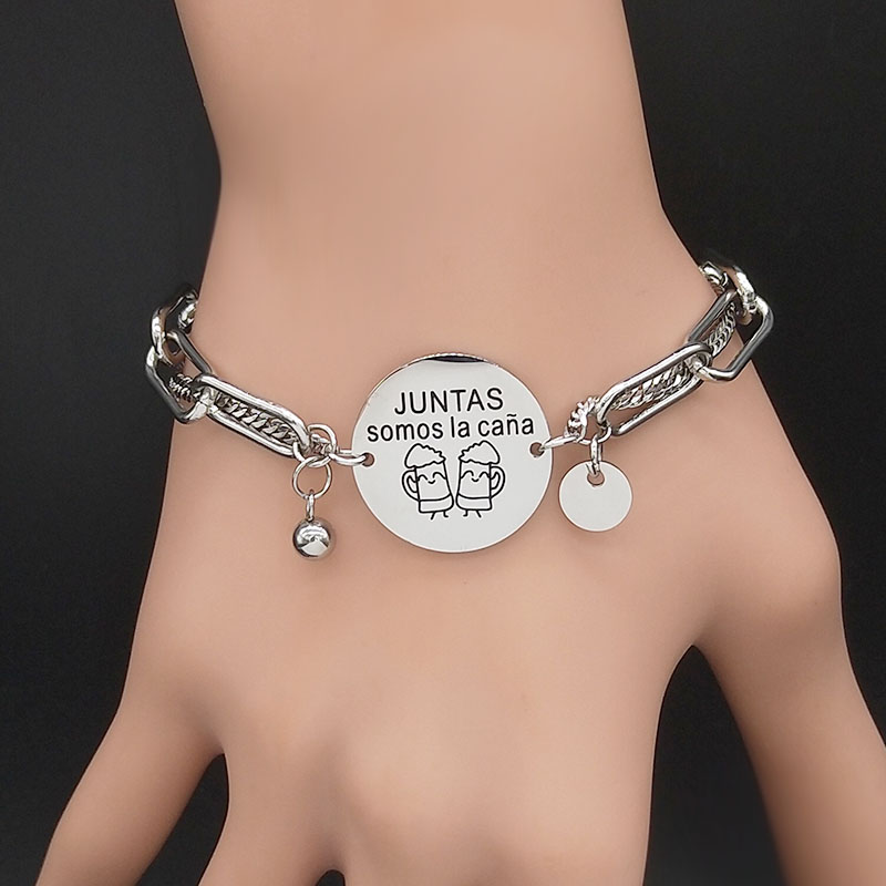 juntas%20aomos%20la%20cana%20Stainless%20Steel%20Bracelet%20Charm%20Best%20Friend%20Silver%20Bracelet%20Jewelry%20pulseira%20B1827S01%20-%20Image%205