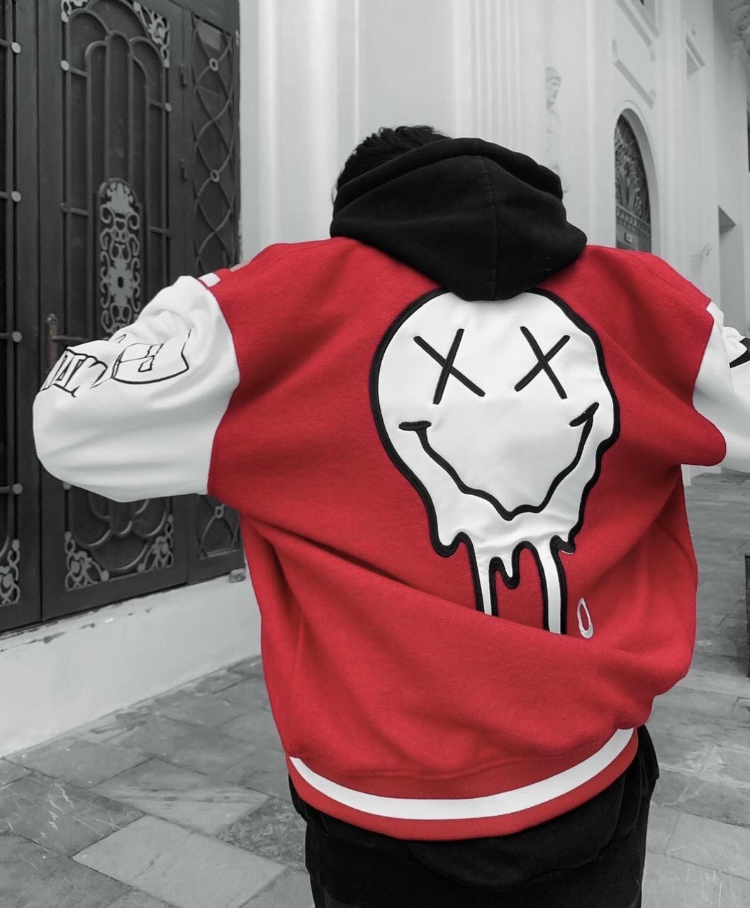 SIÊU PHẨM ÁO KHOÁC BOMBER NHUNG GÂN GONZ ĐỎ CỰC CHẤT