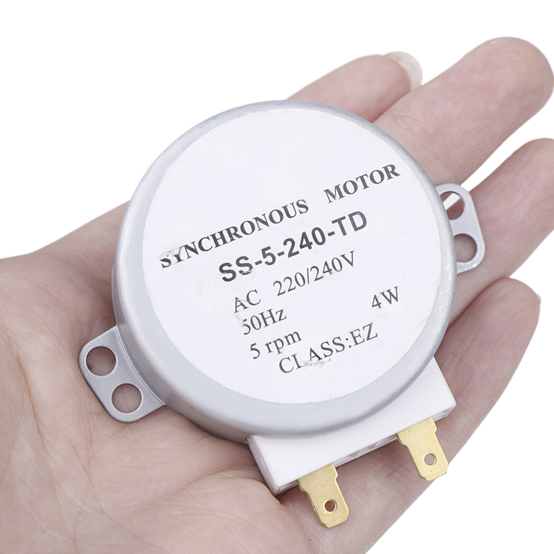 SS-5-240-TD 220/240V 4W 5RPM Micro Synchronous Motor For Warm Air Blower 50Hz Microwave Oven Tray Motor. 