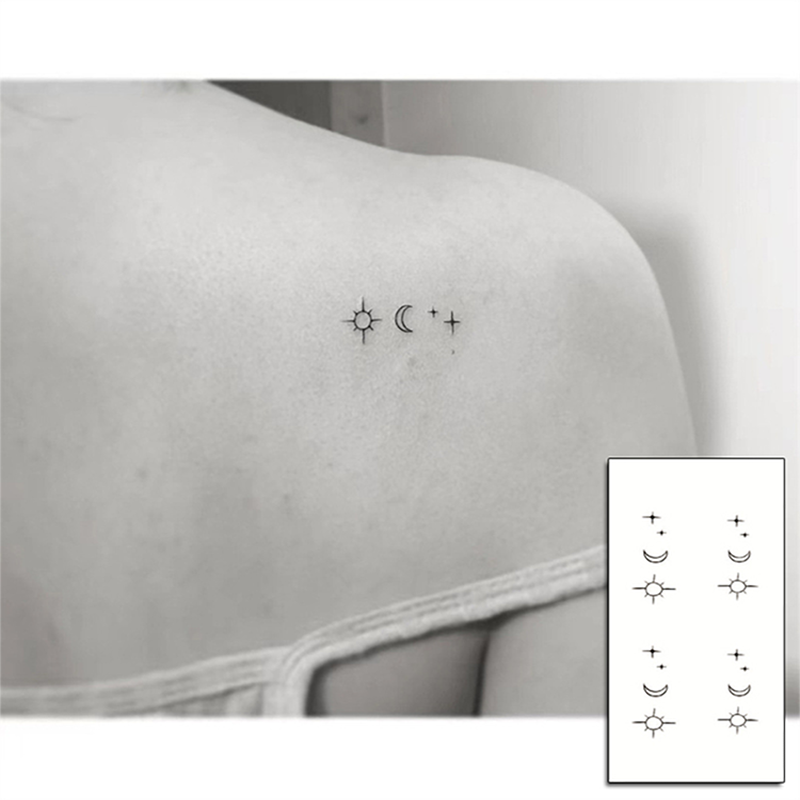 Waterproof%20Temporary%20Tattoo%20Stickere%20Sun%20Moon%20Star%20Design%20Body%20Art%20Fake%20Tattoo%20Tattoo%20%20Female%20-%20Image%202