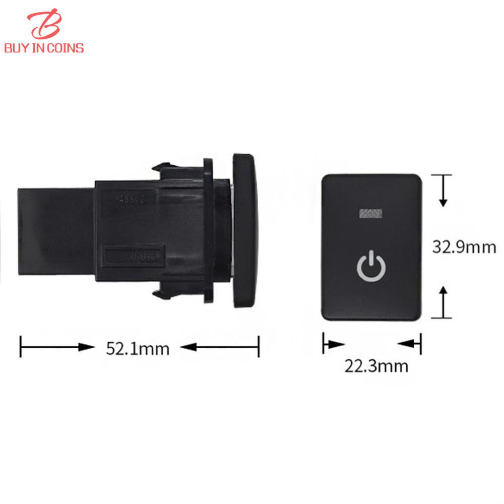 BC Đèn Sương Mù Công Suất LED DRL Cho Xe Hơi Nút Sưởi Gương Chiếu Hậu Công Tắc Phía Sau Đèn Xanh Lục Kèm Dây Cáp Cho Toyota Camry Prius Corolla