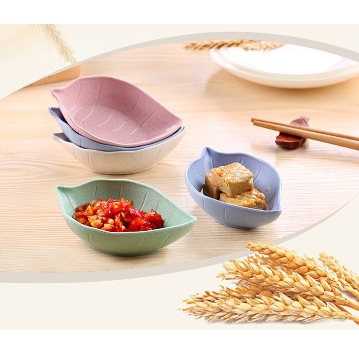 Đĩa Đựng Gia Vị Hình Chiếc Lá Bằng Lúa Mạch