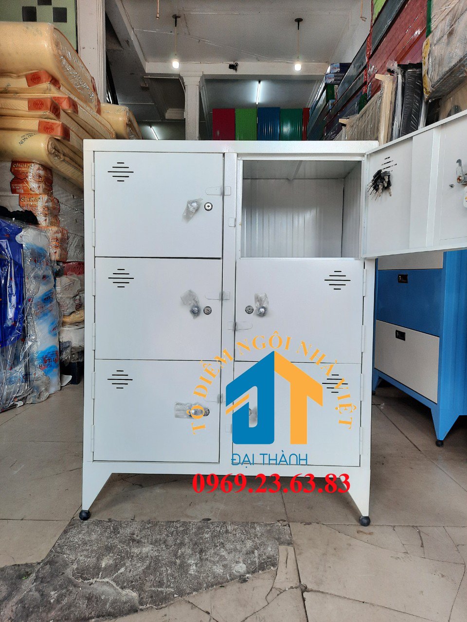 Tủ sắt cá nhân 3 cửa 1 cánh sơn tĩnh điện