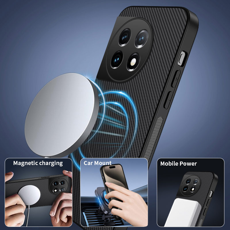 For OnePlus 11 12 13 Nord 3 Case Phone Cover Support Wireless Charging Texture Hard Case Explosion Proof & Shock Absorbing Design Back Cover for OnePlus 11R 12R 13R Phone Casing.