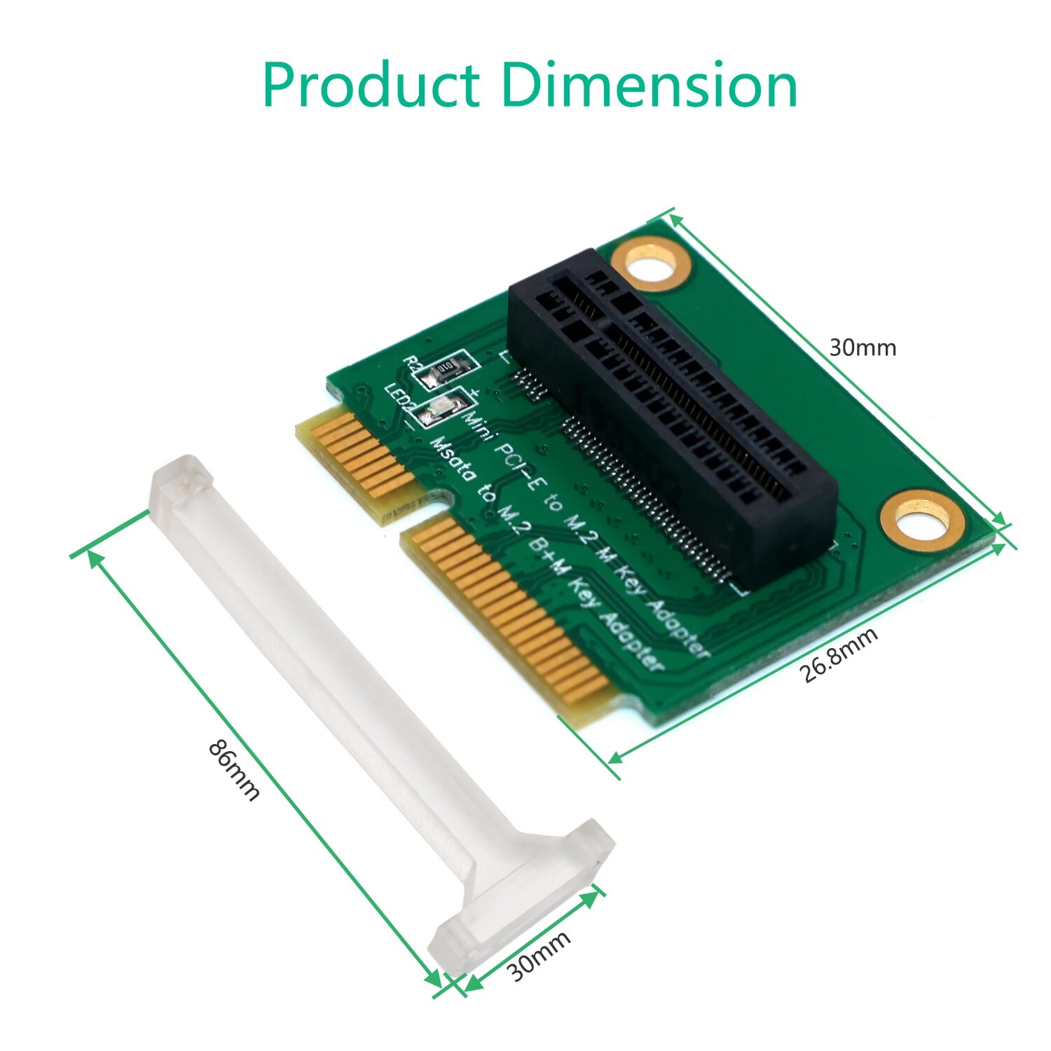 【HOT】 M.2 Ngff Nvme Ssd/ Bm Key Sata Bus Ssd To Mini Pci-E Adapter Vertical Installation For 2280 Type Ssd