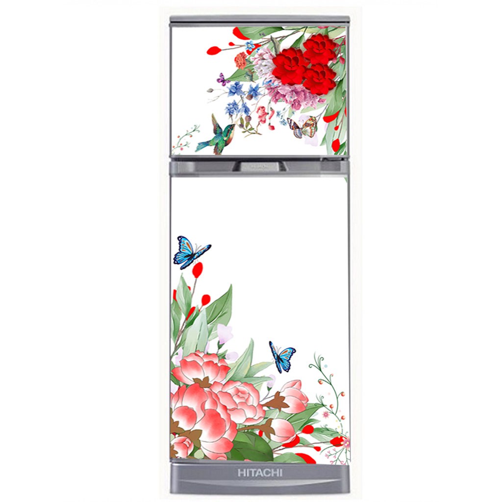 [HCM]Decal dán trang trí tủ lạnh Cao Cấp - Mẫu hoa đẹp