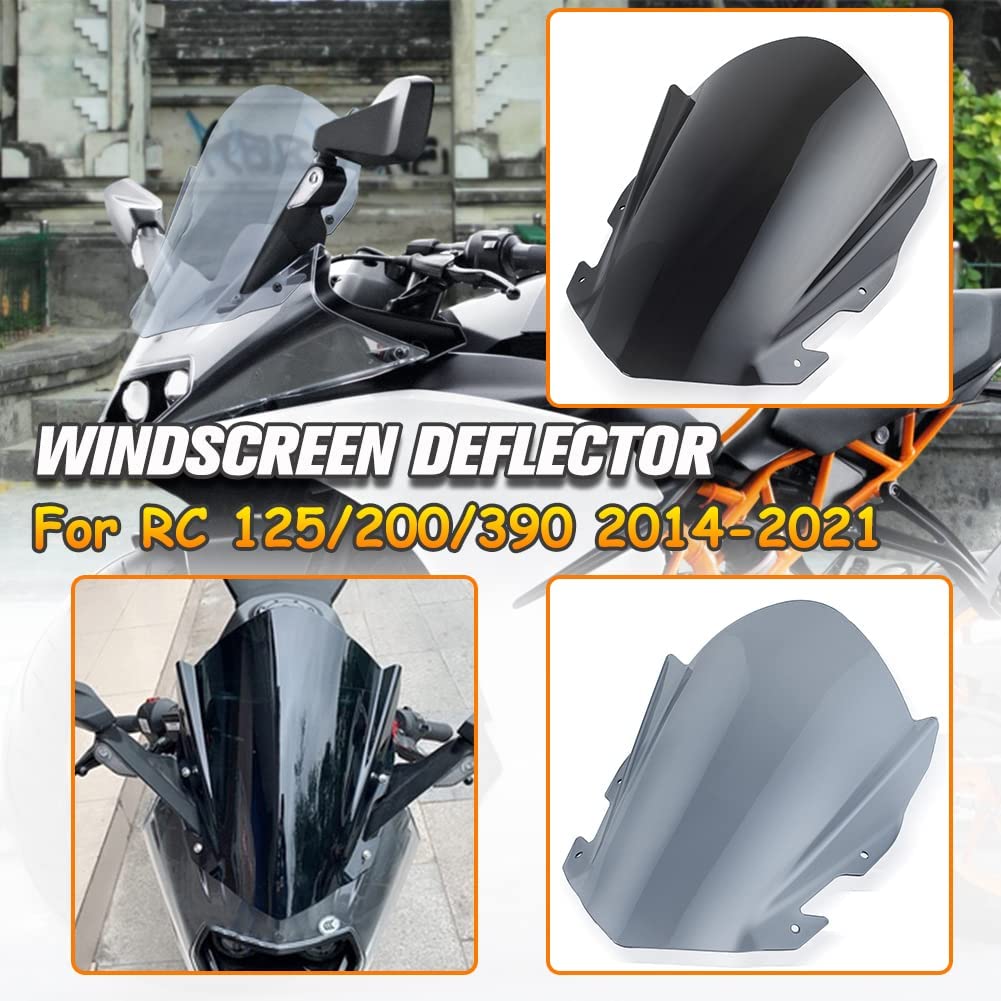 Allotmark Kính Chắn Gió Kính Chắn Gió Paraben, Dành Cho KTM RC 125 200 390 RC200 RC390 2014 2015 2016 2017 2018 2019 2020 2021 Phụ Kiện Xe Máy