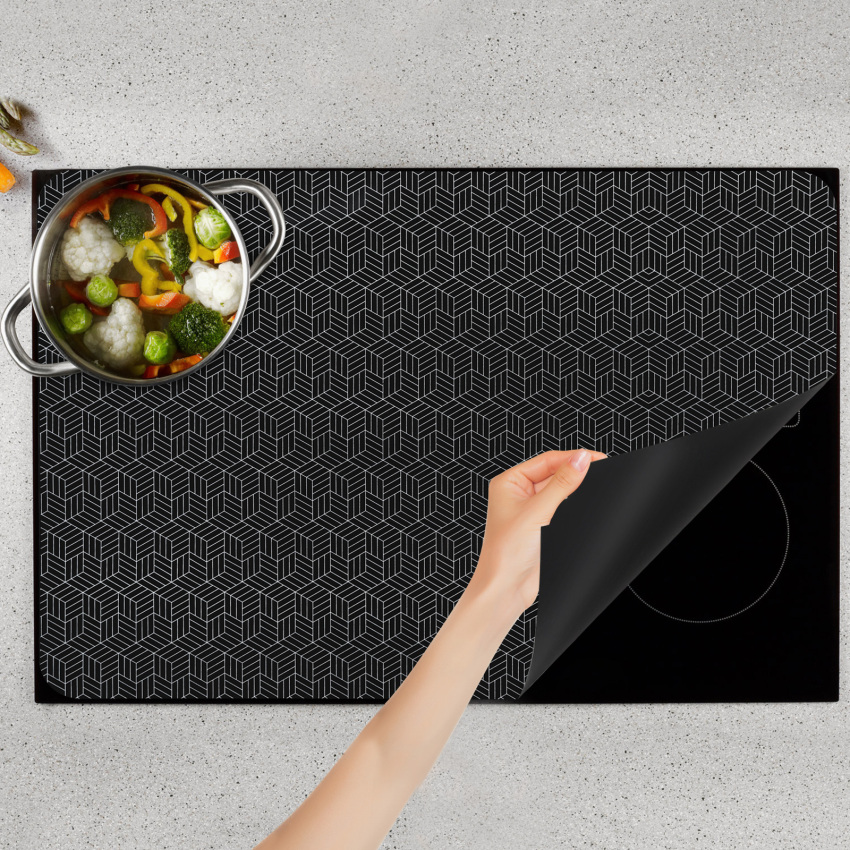 Large Induction Hob Protector Mat 52x78cm,Induction Hob Cover - Cooktop Scratch Protector - For Induction Stove,Multifunctional Silicone Mats