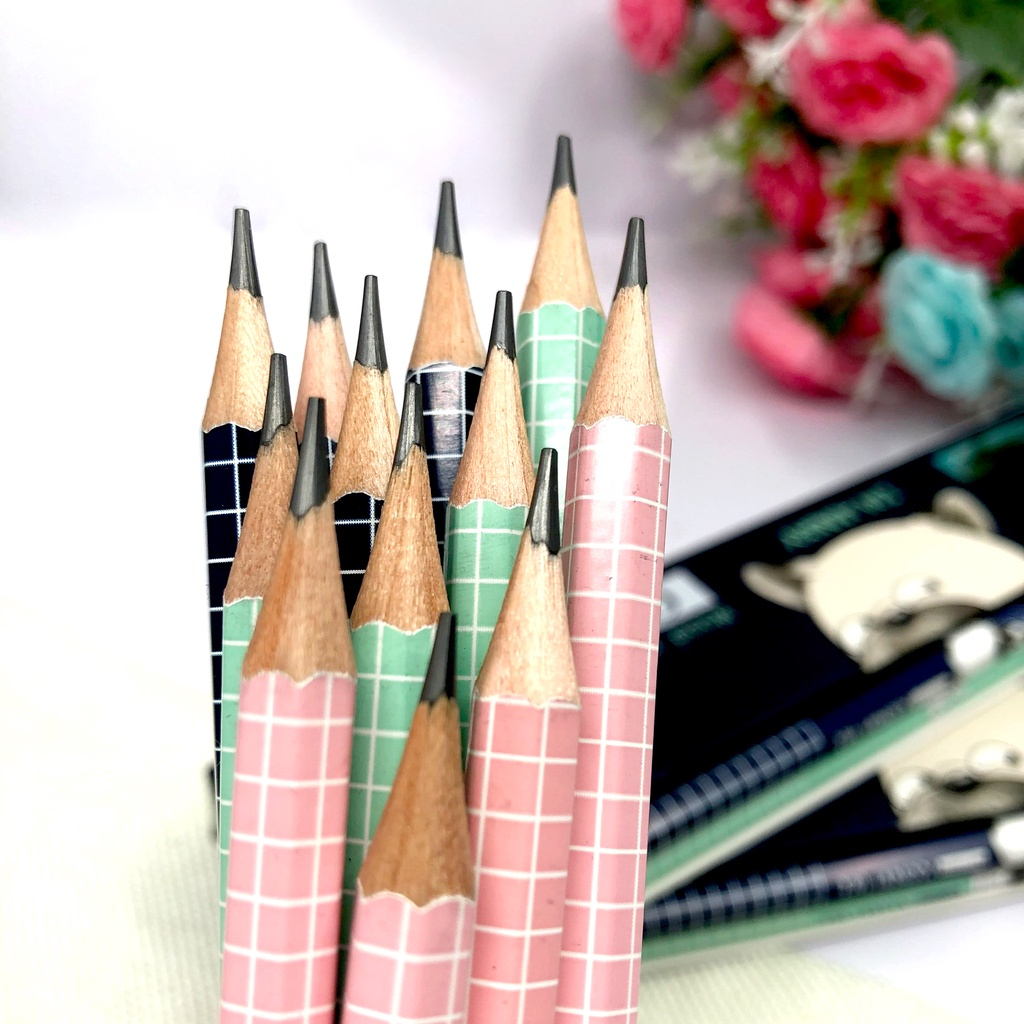 Bút Chì Gỗ Schoolmate hình gấu trắng (Hộp 12 cây) - Độ cứng 2B