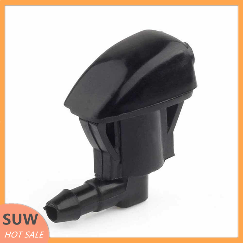 🛵SUW 2pcs Universal Black Auto Car Front Windshield Washer Wiper Spray Nozzle Set