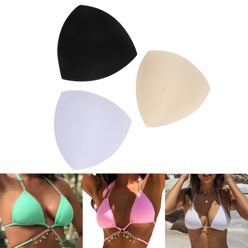 Triangle Women Bikini Chest Pad Inserts Sponge Foam Bra Pads
