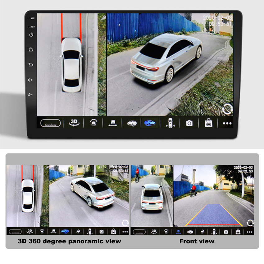 360° Car Camera System AHD Panoramic Surround View 1080P for Android ...