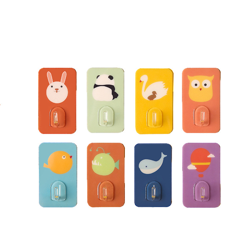CHIPLY❤Creative❤Cute Hook For Door Wall Self Adhesive Sticky Hook Seamless Sticky Hooks Student Dormitory Kitchen Bathroom