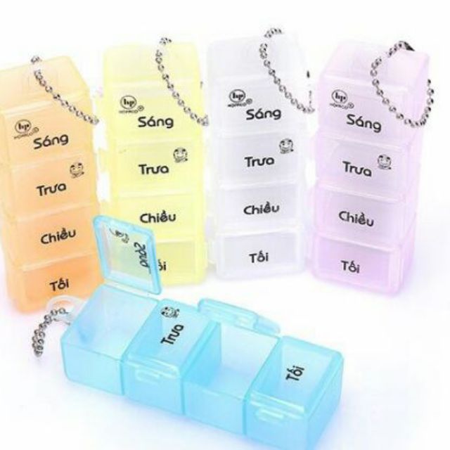[HCM]hộp chia thuốc 4 ngăn tiện dụng