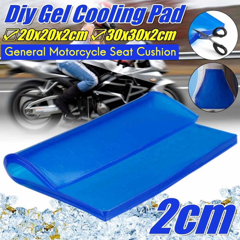 C12CM Blue Motorcycle Universal Seat Cushion Gel Pad Cool Pad Shock Absorption Mat DIY Cut Cushion