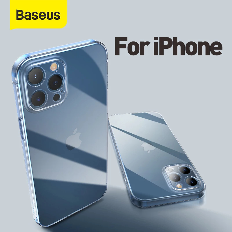 Baseus Phone Case For iPhone 13 Pro Max Transparent Plating Clear Case Coque  Thin Soft TPU Back Cover For iPhone 2021