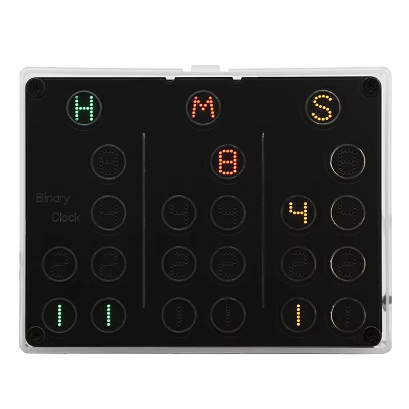 Binary LED Clock 4-Digit Electronic Clock Binary LED Clock Soldering ...