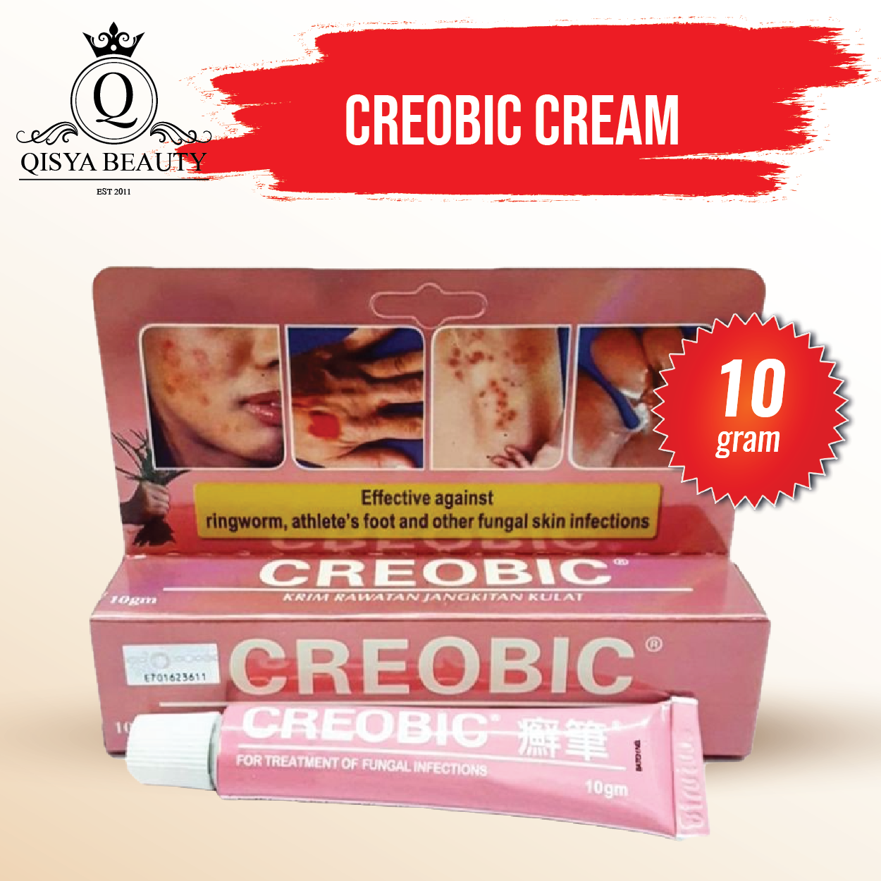 Creobic Cream Krim Creobic Antifungal Penawar Jangkitan Kulit 10gm Lazada