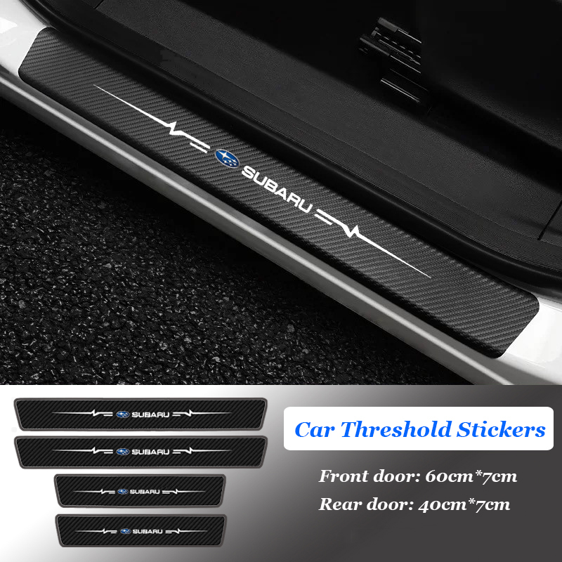 4PCS Car Door Sill Scuff Plate Protection Trim Interior Decoration for