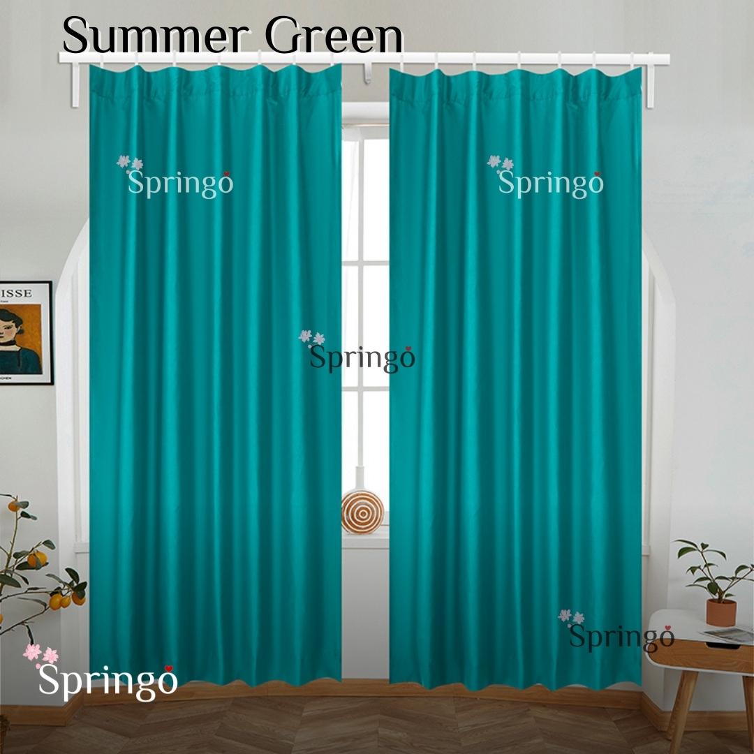 C Plain Color Langsir Curtain Semi Blackout Langsir Pintu Langsir