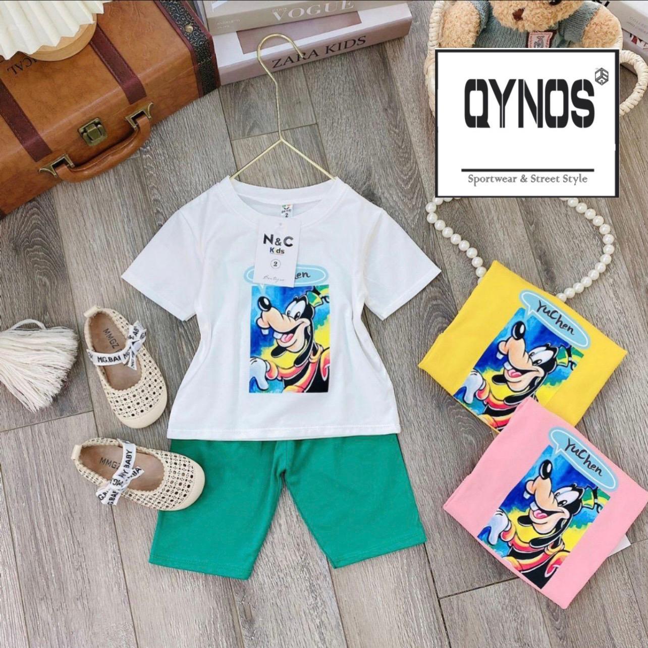 Đồ bộ bé gái quần Lửng 3 Màu chó vịt donal