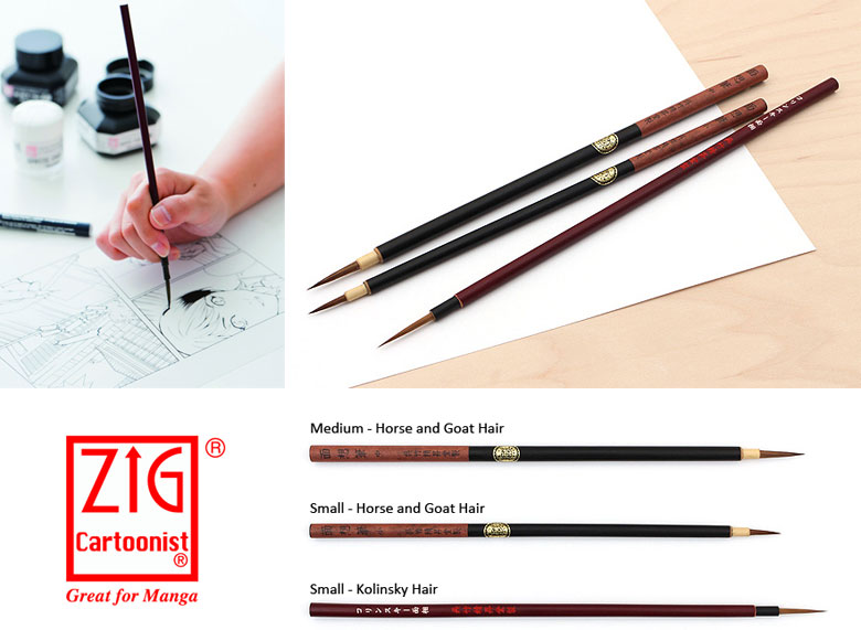 Cọ tỉa thư pháp Menso Kuretake Zig Cartoonist