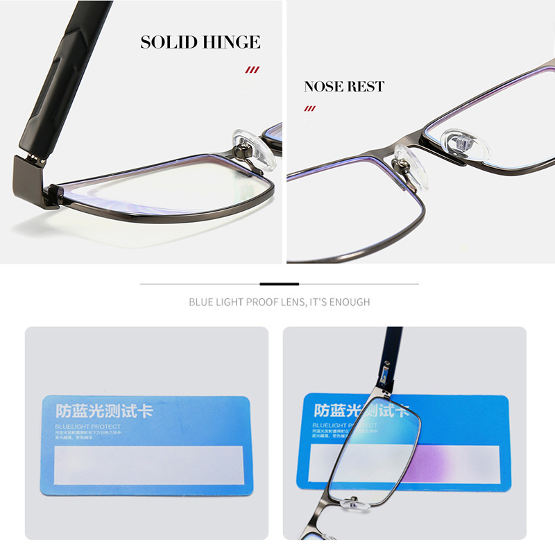 Kính Đọc Sách Hợp Kim Titan, Kính Mắt Nam Cận Thị Bản Lề Mùa Xuân Phong Cách Công Sở Tròng Kính 12 Lớp Chất Lượng Cao Với Lớp + 1.0 1.5 2.0 2.5 3.0 3.5 4.0