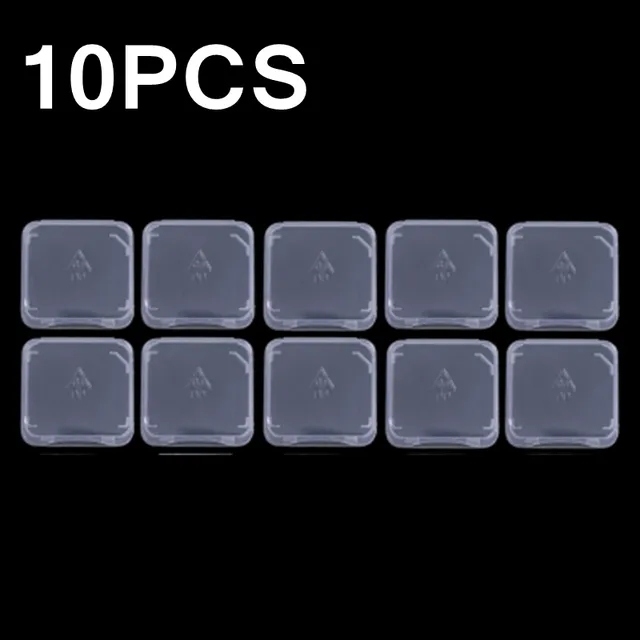 10Pcs Transparent SD Memory Card Storage Box Protective Case Holder Portable Anti-loss Mini Clear SIM Card Dustproof Box