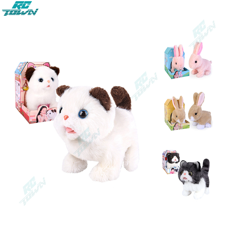2024 Cat Plush Toy Electronic Walking Cat Doll Interactive Toys Lifelike