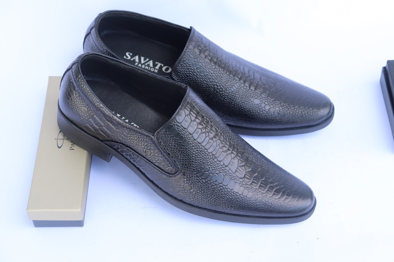 [ TĂNG CHIỀU CAO 7 CM] Giày lười da bò, giày tăng chiều cao 7 cm dập vân ( có cả phiên bản không tăng )