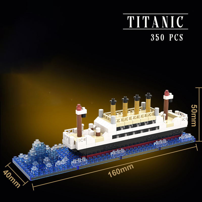 Titanic bộ đồ chơi lắp ráp mô hình tàu titanic diy 1878 mảnh