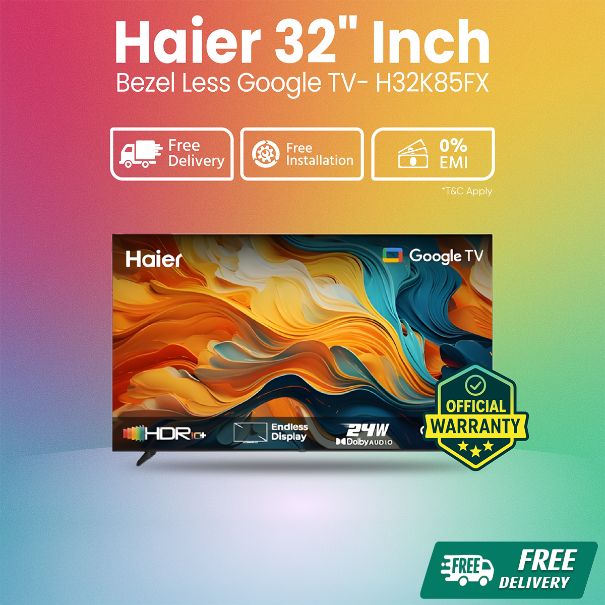 Haier%2032%20Inch%20Bezel%20Less%20Google%20TV%20%F0%9F%93%BA%20H32K85FX%20With%20Official%20Warranty%20with%200%25%20EMI%20Delivery%20Free%20with%20Free%20Delivery%20-%20Image%203
