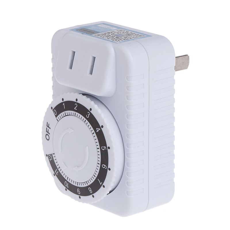 12 Hours Plastic Cyclics Timer Switches Kitchen Timers Outlet Loop Universal Timing Socket Mechanical Timers 220V