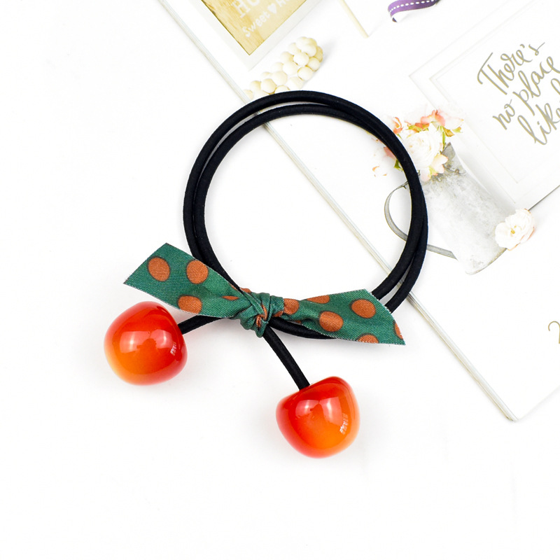 Cột tóc thắt nơ quả Cherry cute (Nhiều màu)