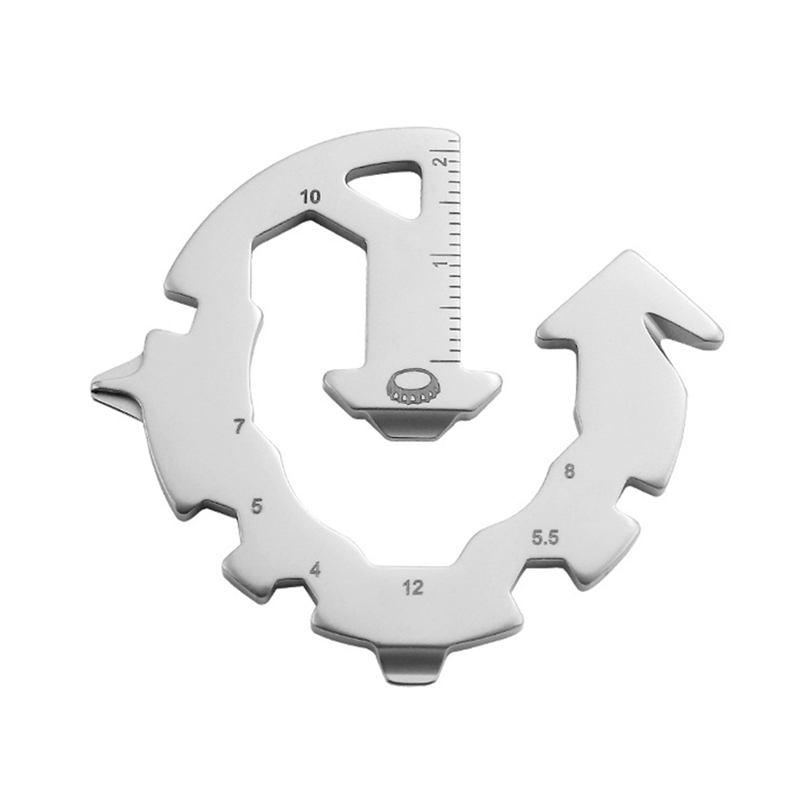Ghxdryuru Handheld Tools Keychain Multi-tool 12-in-1 Stainless Steel Pocket Multi-tool Portable Handheld Tool with Ruler Bottle Opener Hex Wrench Perfect Father's Day Gift Keychain Gadgets for Outdoor Use