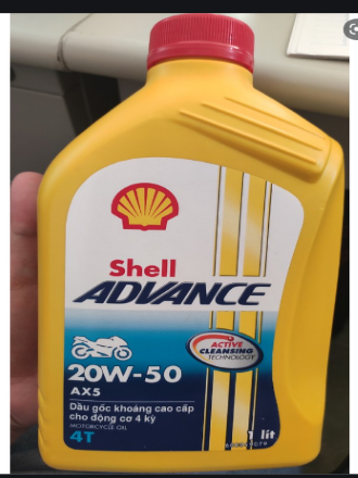 Shell Advance AX5 20W50 Nắp Đỏ   1lit