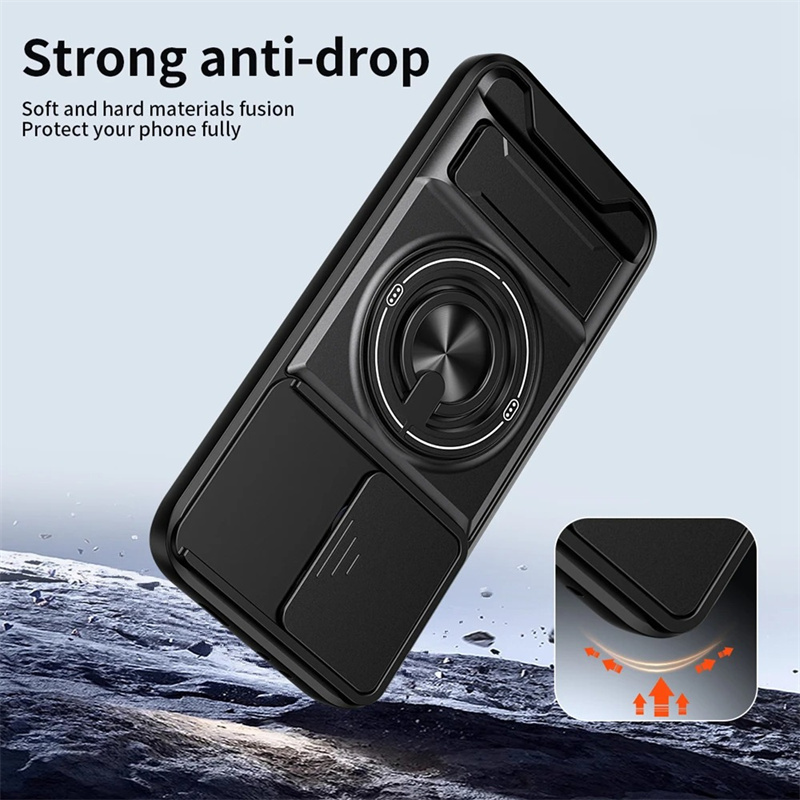Phone case For Infinix Note Edge 5G Phone Case Magnetic Back Cover Hard Shock Resistant Camera Protection Bracket Navigation Bracket Ring Cover For Infinix Note Edge 5G Cover cases.