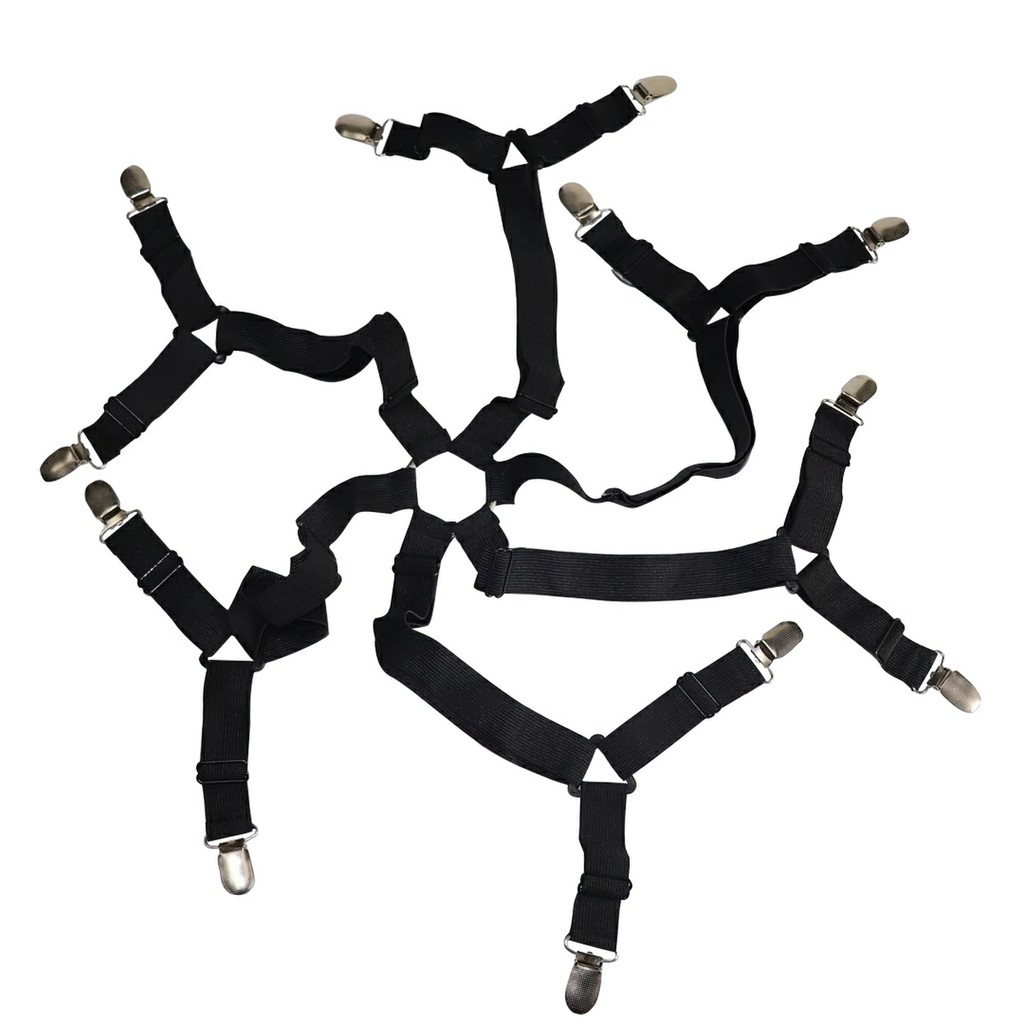 Adjustable bed sheet clamp hanging buckle strap heavy duty 6 triangle rope clamp