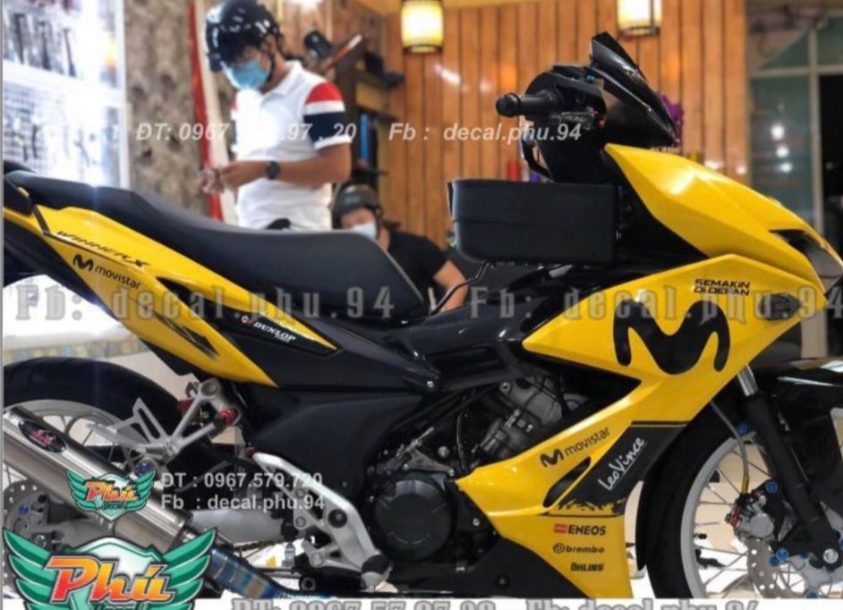 Tem trùm Winner X  trắng, xanh,đỏ,vàng,đen,xanh than  - Độ dán team trùm decal xe máy Winner X đủ màu  - Team trùm decal xe máy