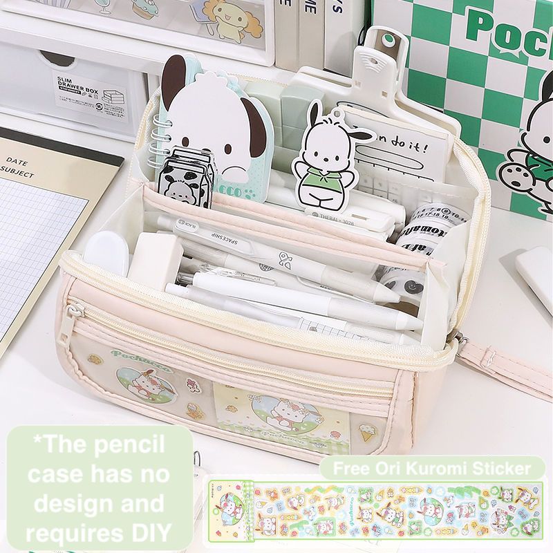 Cute Canvas Pencil Case DIY Kuromi Pencil Case Cinnamoroll My