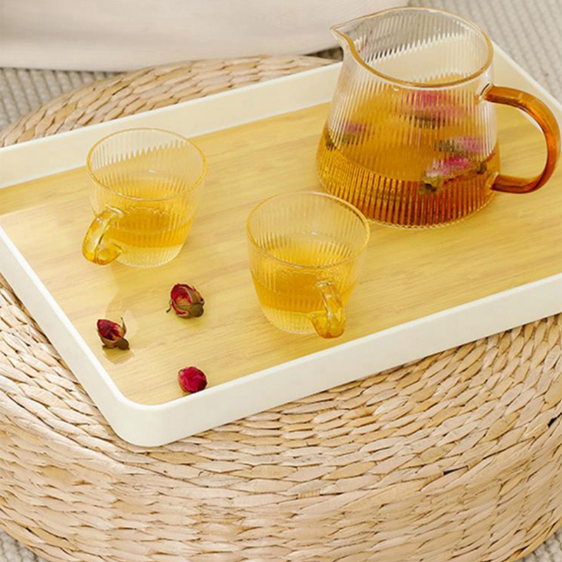 Nhật bản-phong cách trà Khay phục vụ ăn sáng chiếc đĩa trái cây lưu trữ Pallet đĩa nhựa khay hình chữ nhật