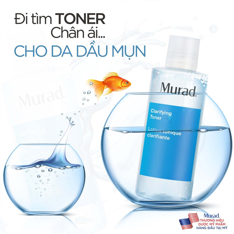 Nước cân bằng giúp giảm dầu nhờn Murad Clarifying Toner 180ml