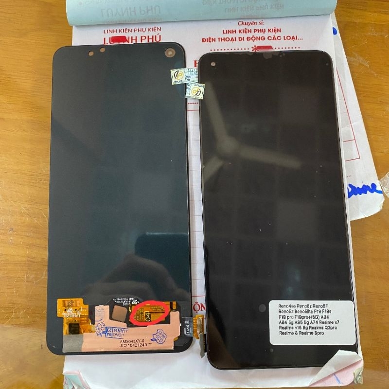 Màn hình oppo reno 7z 5g reno 7 4g reno 6z 5g reno 8z 5g a74 4g a95 a96 5g a94 4g realme 8 9 10 oled cáp 05 04 tặng keo