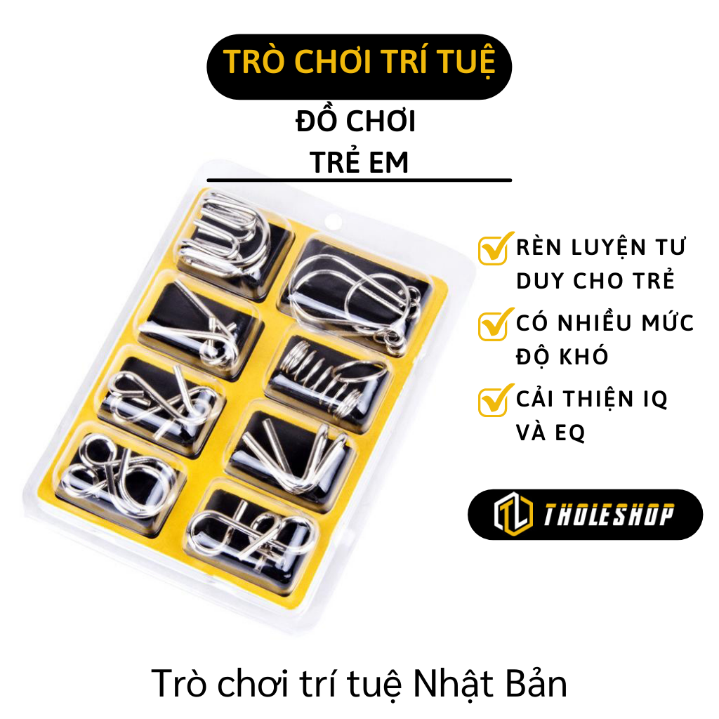 Trò chơi trí tuệ Nhật Bản - Trò chơi trí tuệ tháo lắp vòng sắt - Trò chơi rèn luyện trí não thông minh cho bé